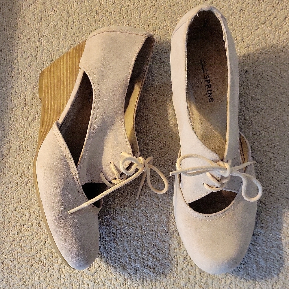 Call It Spring Cream Wedge Shoes